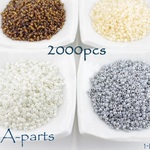 送料無料 ◇ シードビーズ大容量　約3ミリ　20ｇ×４パックセット　計80g  4-V 
