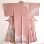 薄ピンクの袷訪問着