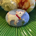 白やぎさんお手紙食べないで【刺繍 ヘアゴム】
