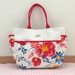 ハンドメイド☆水彩画風花柄トートバッグ