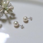 8.5mm UP あこやパール シンプルピアス ME1116-007