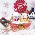 羊毛癒しクマ『X'masくまくま』定形外郵便送料無料