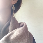 Smokeÿ　 ×　Happy （片耳)  スモーキークオーツ　レモンクォーツ