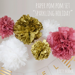 ペーパーポンポンセット Sparkling Holiday スパークリングホリディ フラワーポンポン フラワーボール