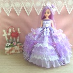 リカちゃん お姫様ドレス 一点物☆パープル