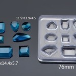 宝石10種 シリコン型 高透明タイプ ジュエリー レジン モールド　