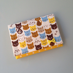 ポケットティッシュケース 猫だらけ〜♡ イエロー