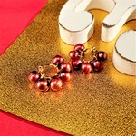 terracotta♡big pearl bubble earring