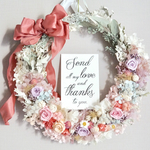 wreath bouquet :ラベンダーピンクのリースブーケ&ブートニア
