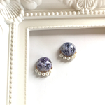かすみ草パールピアス、イヤリング