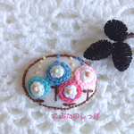 陽だまり 刺繍ブローチ