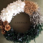 Mサイズ★スタイリッシュなクリスマスリース★