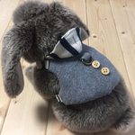 うさぎ用ハーネスフリース＆ボーダーパーカーSサイズ