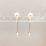 earring/クリスタルパール 雫スワロのバックキャッチ