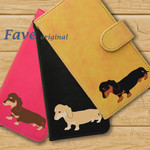 iPhone/Android手帳型スマホケース (ダックスフンド) 犬,ペット,動物,雑貨,グッズ,名入れ,かわいい,おしゃれ,アニマル,AQUOS,GALAXY,Xperia,Android全機種