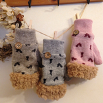 【受注生産】うさぎとリス🎶  キッズもこもこハンドウォーマー🎶