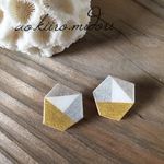 【新作‼️】△カラフルピアス(ゴールド×シルバー×シロ)