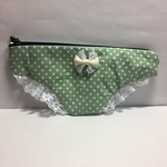 リアル！パンツポーチ(緑水玉)