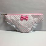 リアル！パンツポーチ(ピンク水玉)