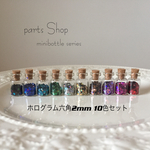  【大特価】ホログラム　六角2mm　10色セット　