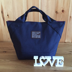 ◆無地×無地◆大・トートバック ネイビー