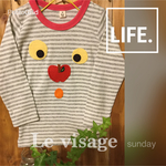 90㎝ le visage ボーダーロングTシャツ