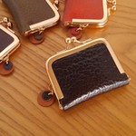 革のがま口アクセサリーケース※darkbrown