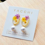 コデマリとコットンパールのピアス/イヤリング