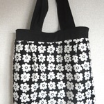 レトロモダン花柄タック入りトートバック=値下げしました