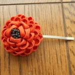 おれんじの花のヘアピン