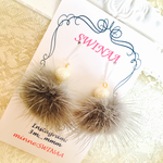 樹脂ピアス＊パールファー