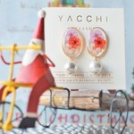 コデマリとコットンパールのピアス/イヤリング