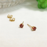 14KGF☆petit.bijouピアス・ガーネット・1月誕生石