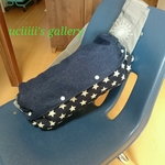 エルゴカバー リバーシブル デニム×スター柄×ミントボーダー