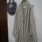 sale20%off::訳ありnew:wool100％ミックス柄カーディガンフリー後身ごろ裏付￥8900⇒￥7120