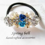 【SALE】冬のromantic pearl & rose  blue