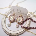 【11/27初出】人魚姫 II（ピンク）【刺繍のピアス/イヤリング】