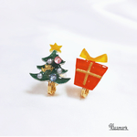 クリスマスツリーとプレゼントのイヤリング&ピアス