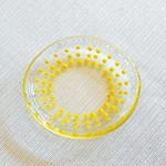 ガラスのお手塩皿 　イエロー（ 再販）