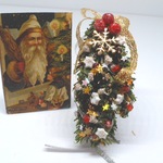 hand:made:ミニチュア：ドールハウス：クリスマス：スワッグ：