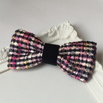 【再再再再再販】Fancy tweed ☆ hair accessories☆Navy×pink gradation