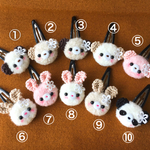 プレゼントに☆ふわふわヘアピン☆あみぐるみ