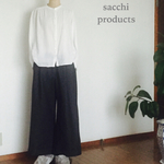 ＊ネップデニムのワイドパンツ＊     暮らしの店  sacchi＊