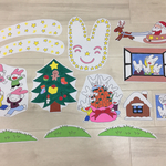 パネルシアター うさぎのはらのクリスマス 歌詞カード付き