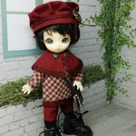 【通販】制服風パンツ・臙脂