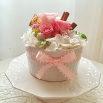 プリザーブドフラワー ケーキ アレンジ  誕生日 プレゼント ピンク