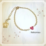 【sale】小さなハートと王冠ブレスレット
