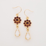 《送料無料》14kgf Amethyst Vintage Daisyピアス