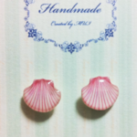貝殻♡ピアス【ピンク】