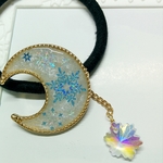 white☆moon雪の結晶❄ヘアゴム☆送料無料